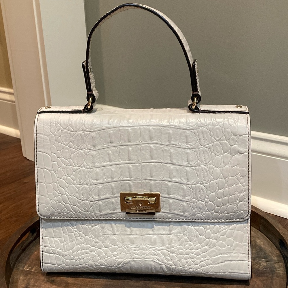 NEW Kate Spade Croc-Embossed Satchel Handbag
